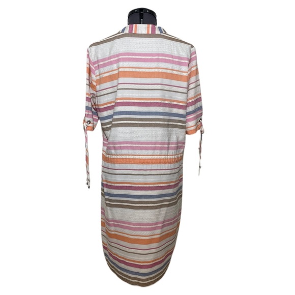 ETCETERA Mackenzie Striped Henley Dress - Picture 2 of 7